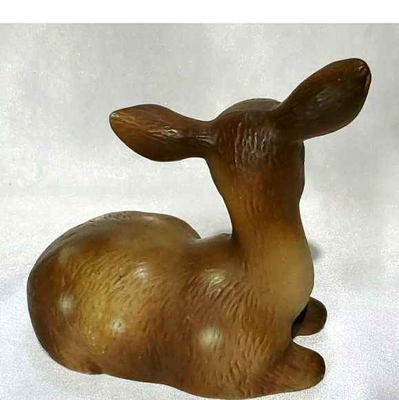 Deer Fawn Ceramic Decor Baby Forest Woodsy Nature Beautiful Animal Outside - Picture 4 of 9